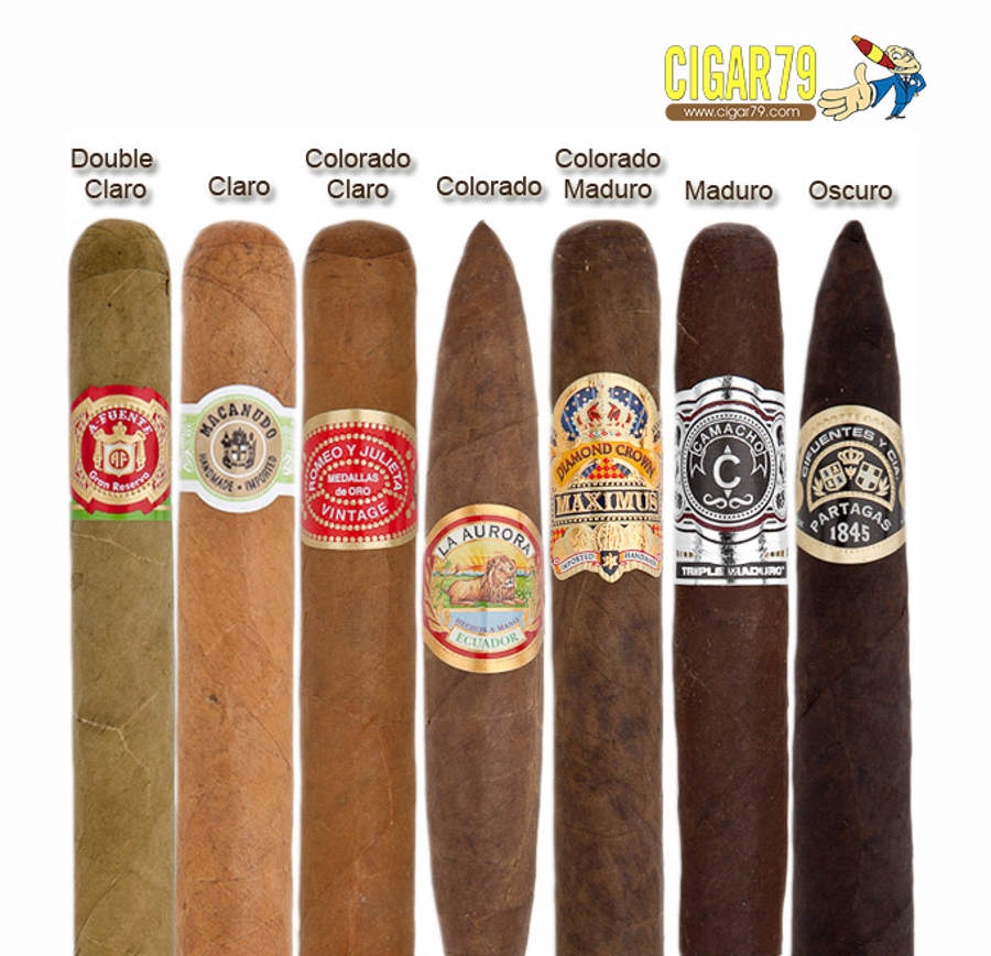 Nhận biết độ nặng nhẹ của điếu Cigar qua màu lá 2
