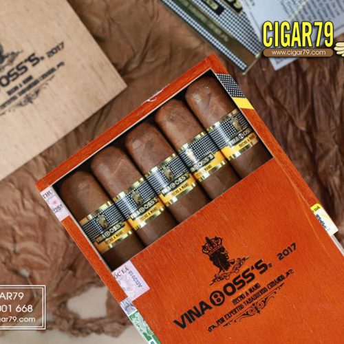 Cigar VINABOSS'S size 55 hộp gỗ Tuyết Tùng10 điếu 2