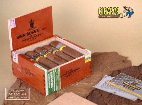 Cigar VINABOSS'S size 55 hộp gỗ Tuyết Tùng10 điếu 3